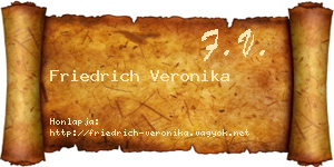 Friedrich Veronika névjegykártya